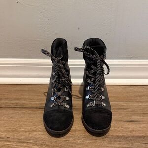 Sam Edelman 8.5 Black Lace-Up Women's Boots